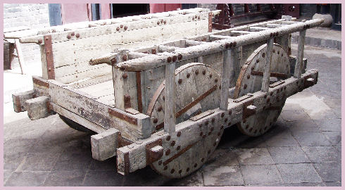 Four wheeled cart, late Han period